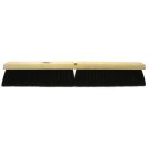 Threaded Tip Push Broom Kit, 24 in OAL, 3 in Trim, Coarse, Black Tempered Steel Bristle; Contains 12 Handles and 12 Sweeps