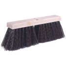 Tapered Tip Push Broom Kit, 16 in OAL, 5-1/4 in Trim, Brown Polypropylene Bristle; Contains 12 Handles and 12 Sweeps
