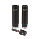3PC SHOCKWAVE Impact Duty 1/2" Drive SAE Deep 6 Point Socket Set