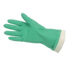 Nitrile Flock Lined Green Glove 13 Inch Length 15 Mil Thickness Size 2X Large