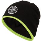 Knit Beanie - High-Visibility Yellow Trim - Shell is made of 100 Percent Dry Acrylic and Lining is made of 65 Polyolefin, 35 Polyester Percent - One Size Fits Most
