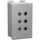 Pushbutton Encl - 6 PB x 22.5mm - Steel/Gray