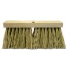 Tapered Tip Push Broom, 16 in OAL, 6-1/4 in Trim, Natural Palmyra Bristle