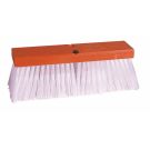 Tapered Tip Push Broom, 14 in OAL, 4 in Trim, White Polypropylene Bristle