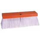 Tapered Tip Push Broom, 16 in OAL, 4 in Trim, White Polypropylene Bristle