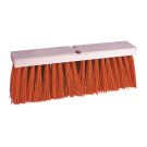 Tapered Tip Push Broom, 16 in OAL, 5-1/4 in Trim, Orange Polypropylene Bristle