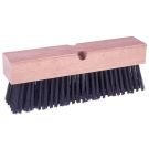 Tapered Tip Push Broom, 16 in OAL, 3-3/4 in Trim, Round Wire Bristle