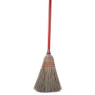 Toy/Lobby Broom, 40 in OAL, 11 in Trim, Gray Corn/Fiber Bristle