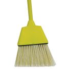 Angle Broom, 54 in OAL, 3-3/4 - 5 in Trim, 8 in Plastic, Flagged Plastic Bristle, Wood Handle