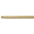 Threaded Tip Floor Brush Handle, 7/8 in Dia x 48 in L, Wood Tip, Hardwood Handle