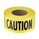 Barricade Caution Tape, 3" x 1000', Yellow w/ Black Letters, 3 Mil, Contractor Grade