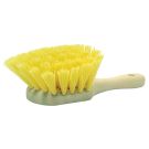 Long Handle Utility Scrub Brush, 8 in L Block, 2 in Polypropylene Trim