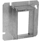 4 Inch Square Cover, 1-Device, Mud Ring, 1-1/2 Inch Raised, Drawn