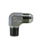 Triple-Lok Elbow CTX, 37 Deg Male Flare 1/2" x 90 Deg Elbow 3/8"-18 NPTF, 6000 PSI, Steel, Includes Nut & Sleeve
