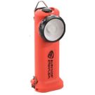 Right Angle LED Flashlight Survivor Orange Alkaline Model. High, Low, Emergency Flash and Moonlight Modes