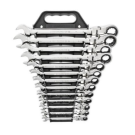 13 Piece - 72-Tooth - 12 Point - Flex Head Ratcheting Combination SAE Wrench Set