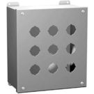 Pushbutton Encl - Extra Deep - 9 PB x 30.5mm - Steel/Gray