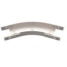 4" Aluminum 90D Channel Cable Tray Non-Ventilated Vertical Outside Bend