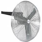 30" 3-Speed Non-Oscillating Wall or Ceiling Mount Fan, 6100 cfm at Max, 115 Volt, With Safety Cable Included, With Grounded Plug and 15ft Cord, EDP # 71573