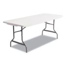 Folding Table 96 Inch X 30 Inch White Resin