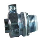 1/2" Grounding Liquidtight connector with non-insulated throat 14-4 lug size