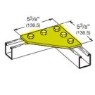 Five Hold Corner Gusset Plate Zinc Plated
