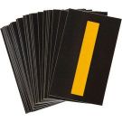 1" x 1-1/2" I Yellow on Black Reflective Letter Marker (25 Labels Per Pack)