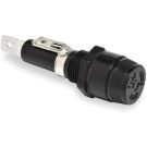 Panel Mounted Fuse Holder, 15 Amp, 250 VAC, 1P, Used on 1/4" x 1-1/4" Fuses