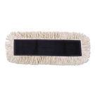 Disposable Dust Mop Head, 24" Wide X 5" Deep Cotton/synthetic, White