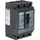 PowerPact H Circuit Breaker, Thermal Magnetic, 15A, 3P, 600V, 14kA, Aux Switch