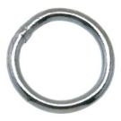 1-1/4" Welded Ring, #7, Nickle Plated Finish, 200 LB Capacity