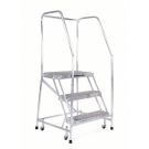 Rolling Safety Ladder Aluminum 3 Steps