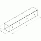 Straight Section w/o KO - 10 x 10 x 96 - Steel/Gray