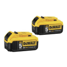 20V DCV Li-Ion Battery, 5Ah Capacity (2 Pack)
