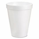 Dart Foam Drink Cups 8 Ounce White Case Of 1,000 - 25 Per Bag/40 Bags