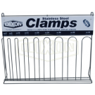 Hose Clamp Rack Without Clamps. Nine Sizes, 7/32 To 2-3/4 Inch.