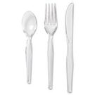 Dixie Cutlery Keeper Tray, with 180 Pieces per Reclosable Pack W / Clear Plastic Utensils, 60 Forks, 60 Knives, 60 Spoons