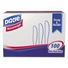 Plastic Knives - White Dixie Box Of 100