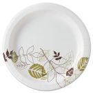 Pathways Soakproof Shield Medium Weight Paper Plates, 8 1/2", Green/burgandy, 1000/ct