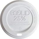 Eco Products Hot Cup Lids. White, Fits 10-20 Ounce Cups 1000/Carton