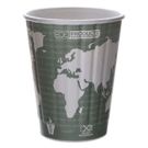 Insulated Hot Cups 12oz Renewable and Compostable, World Art, Green, 600 per Carton