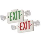 Combo Exit Light, Switchable Red or Green, Square Lamp Heads, 120/277V, 3.5W