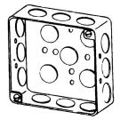 4" SQ Steel Box, 1-1/2 Deep, 1/2 KOs, Drawn
