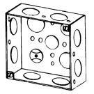 4" SQ Steel Box, 1-1/2 Deep, 3/4 KOs, Welded