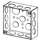4" SQ Steel Box, 1-1/2 Deep, 1/2 - 3/4 KOs, Welded