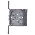 4" SQ Steel Box, 1-1/2 Deep, 1/2 - 3/4 KOs, Welded, w/ Vertical Bracket