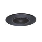 2" Round Mr16 Black Recessed Stepped Baffle Downlight Housing Trim