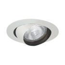 4" Round Par20 White Gimbal Downlight Housing Trim
