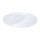 6" Round Par30 White Baffle Wall Wash Downlight Housing Trim
