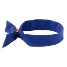 Evaporative FR Cooling Bandana Headband, Tie Closure, Polymers/Modacrylic Cotton Blend, Blue